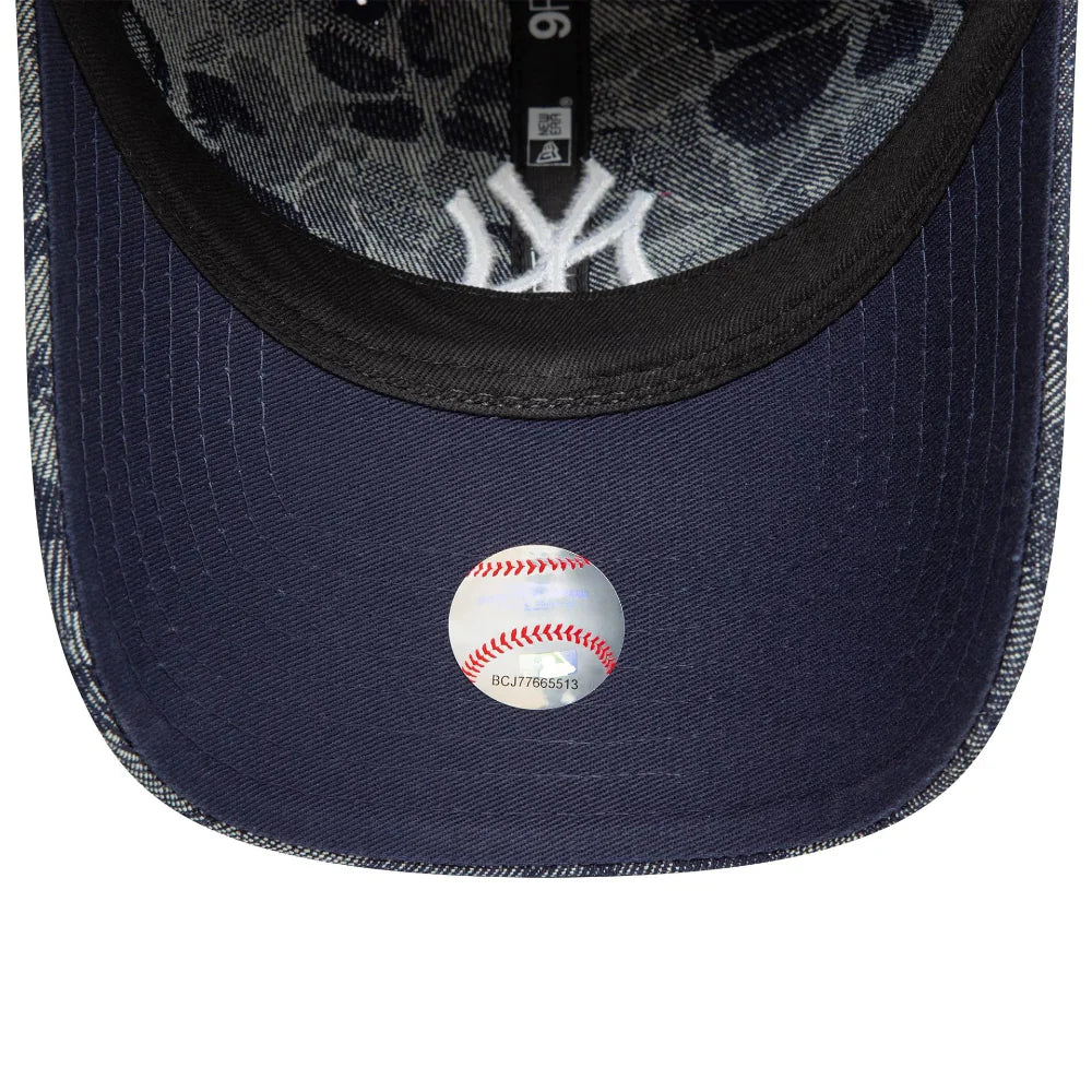 New Era - 9twenty Womens Floral Denim Yankees Cap - Navy